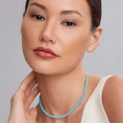 Silver Station Ceramic Beaded Necklace 5mm