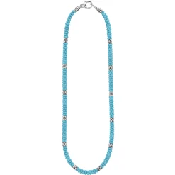 Silver Station Ceramic Beaded Necklace 5mm