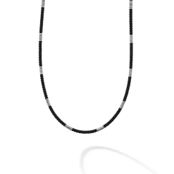 Silver Station Matte Ceramic Beaded Necklace