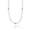 Silver Station Pearl Necklace