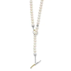 Silver Station Pearl Necklace