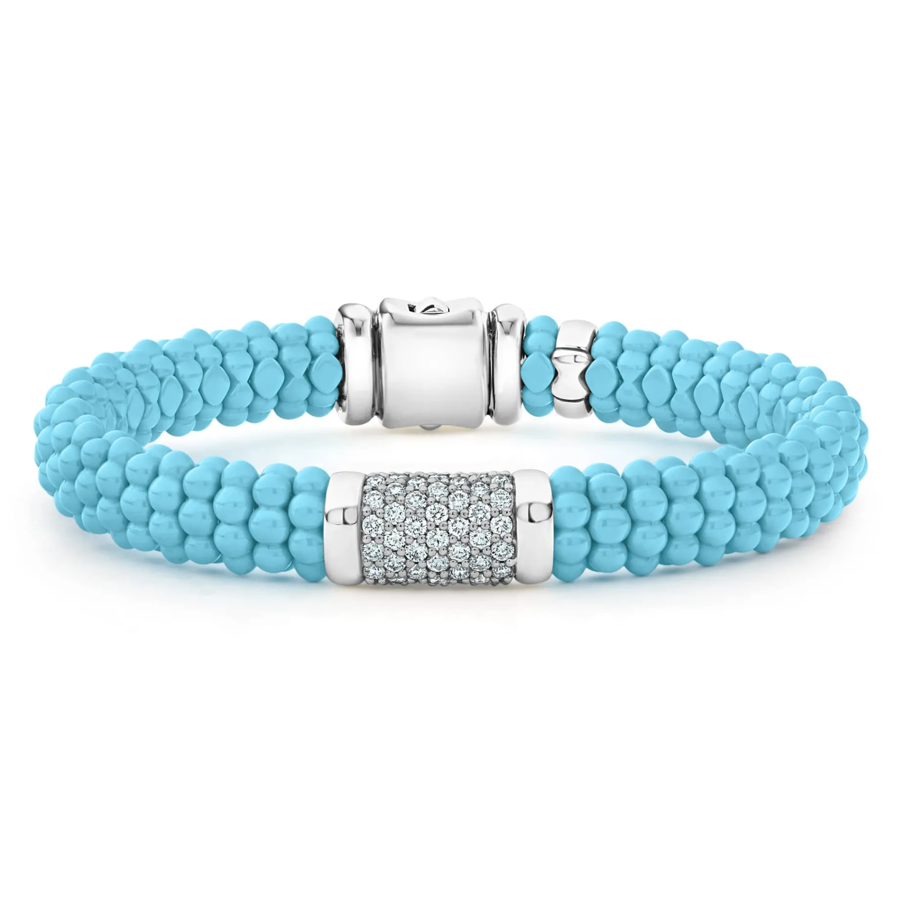 Single Station Ceramic Diamond Bracelet | 9mm