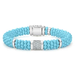 Single Station Ceramic Diamond Bracelet | 9mm