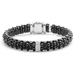 Single Station Ceramic Diamond Bracelet | 9mm