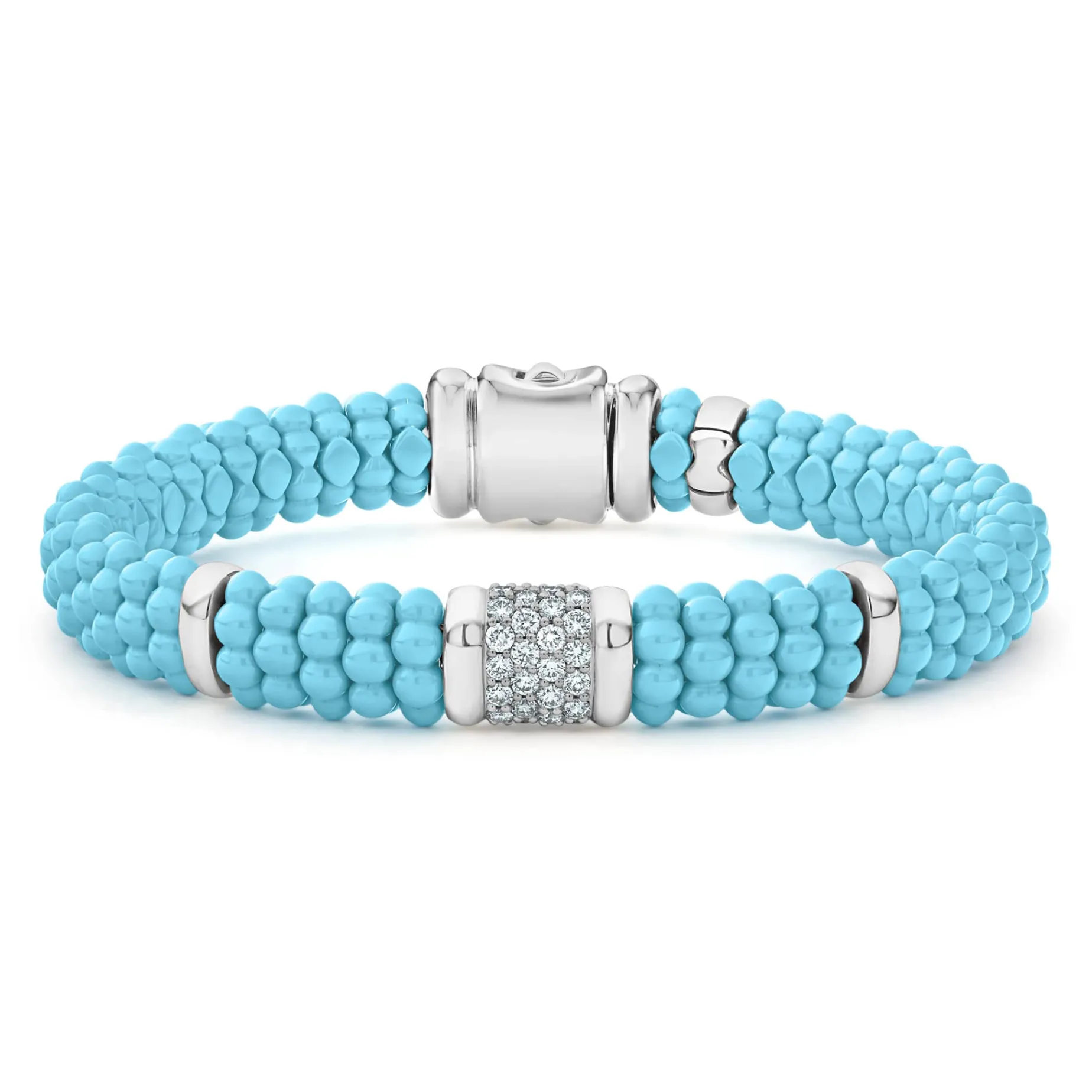 Single Station Ceramic Diamond Bracelet | 9mm