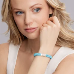 Single Station Ceramic Diamond Bracelet | 9mm
