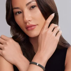 Single Station Ceramic Diamond Bracelet | 9mm