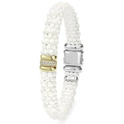 Single Station Ceramic Diamond Bracelet | 9mm