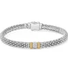 Single Station Diamond Caviar Bracelet | 6mm