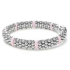 Single Station Diamond Caviar Bracelet | 9mm