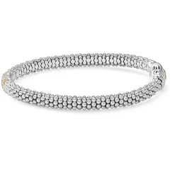 Single Station Diamond Caviar Bracelet | 6mm