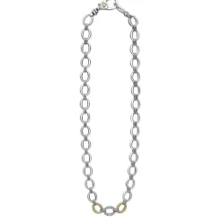 Single Station Diamond Link Necklace