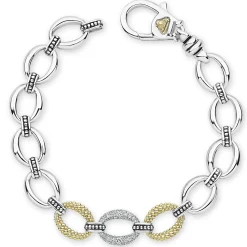 Single Station Diamond Link Bracelet