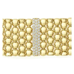 Single Station 18K Gold Diamond Bracelet | 20mm