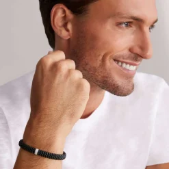 Single Station Matte Ceramic Diamond Bracelet | 9mm
