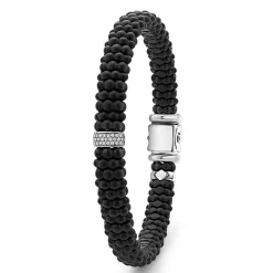 Single Station Matte Ceramic Diamond Bracelet | 9mm
