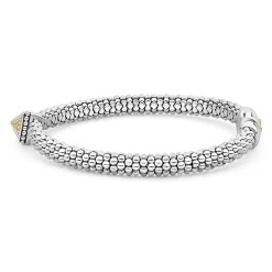 Single Station Pyramid Caviar Bracelet | 6mm