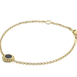 Single Station Round Onyx Bracelet
