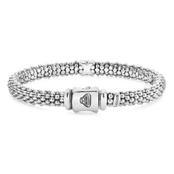 Single Station X Silver Diamond Bracelet | 6mm