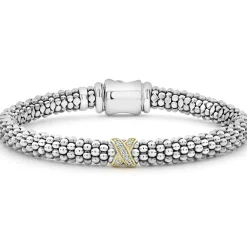 Single Station X Two-Tone Diamond Bracelet | 6mm