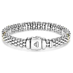 Six Gold Station Caviar Bracelet | 9mm