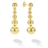 Six Graduated Bead Drop Earrings
