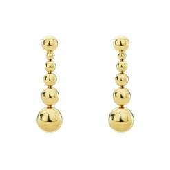 Six Graduated Bead Drop Earrings