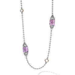 Six Station Amethyst Necklace
