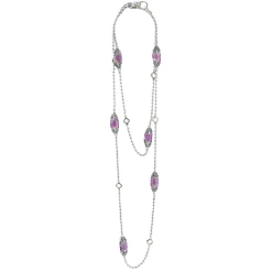 Six Station Amethyst Necklace