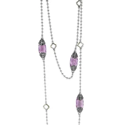 Six Station Amethyst Necklace