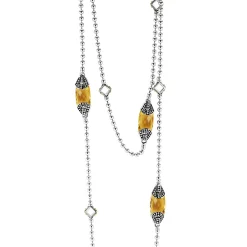 Six Station Citrine Necklace