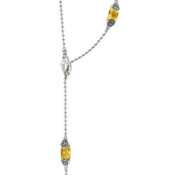 Six Station Citrine Necklace