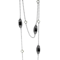 Six Station Onyx Necklace