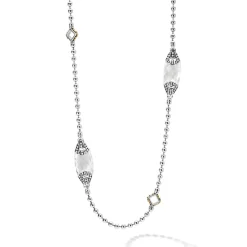 Six Station White Topaz Necklace