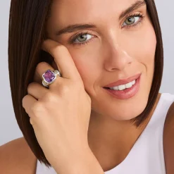 Small Amethyst Statement Ring