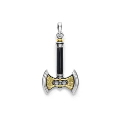 Small Black Agate Axe Amulet