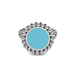 Small Caviar Circle Ceramic Ring