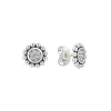Small Caviar Circle Diamond Earrings