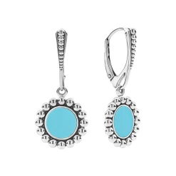Small Ceramic Circle Drop Earrings