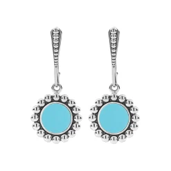 Small Ceramic Circle Drop Earrings