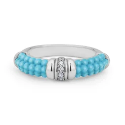 Small Ceramic Diamond Stacking Ring