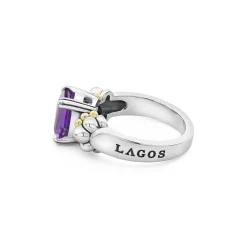 Small Emerald-Cut Amethyst Ring