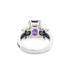 Small Emerald-Cut Amethyst Ring