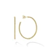 Small 18K Gold Caviar Hoop Earrings