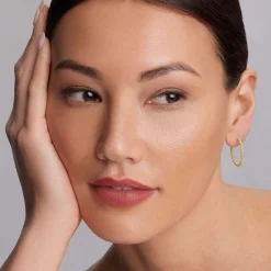 Small 18K Gold Caviar Hoop Earrings