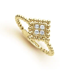Small 18K Gold Diamond Ring