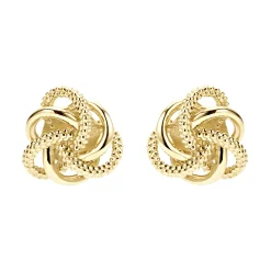 Small 18K Gold Love Knot Stud Earrings