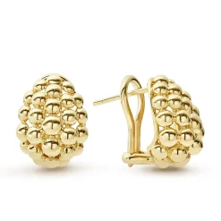 Small 18K Gold Omega Clip Earrings
