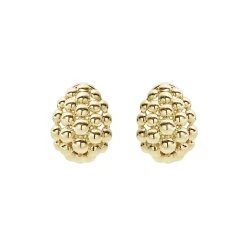 Small 18K Gold Omega Clip Earrings