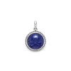 Small Lapis Skull Crossbone Amulet